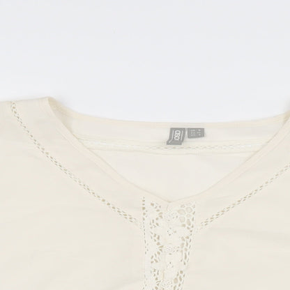 Womens UK Size 8 ASOS White Cropped Blouse