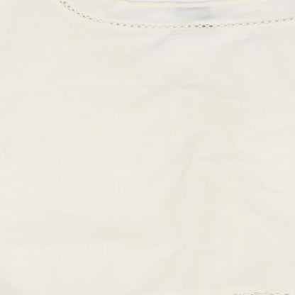 Womens UK Size 8 ASOS White Cropped Blouse