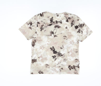 Womens UK Size 10 TIGI Beige Basic T-Shirt