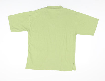 Ho-Hum Womens Green Polyester Basic T-Shirt Size S V-Neck