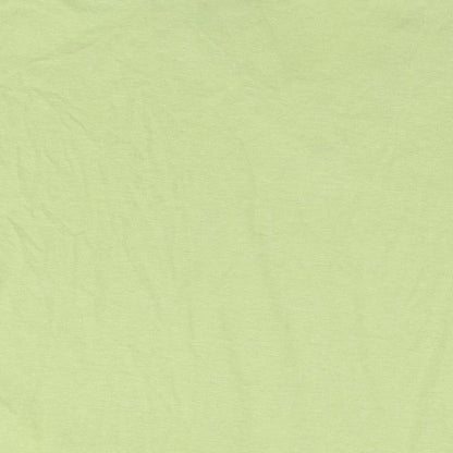 Ho-Hum Womens Green Polyester Basic T-Shirt Size S V-Neck