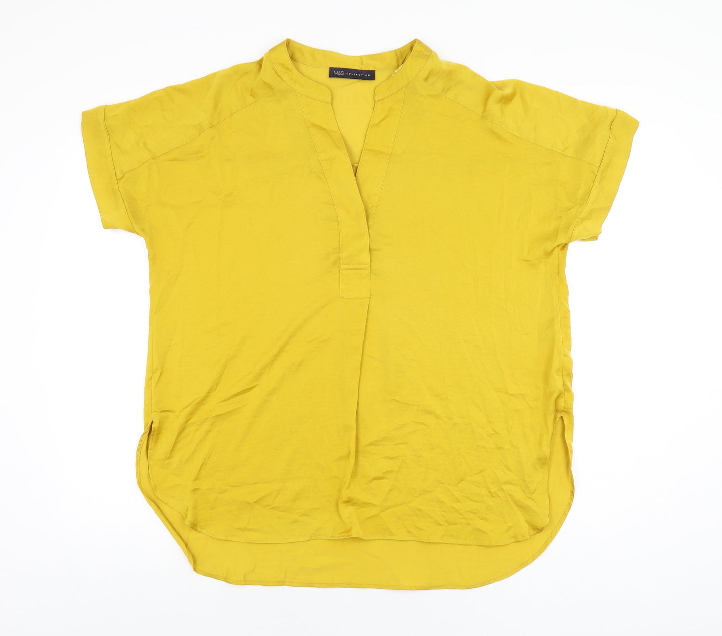 Womens UK Size 10 Marks and Spencer Yellow Basic Blouse
