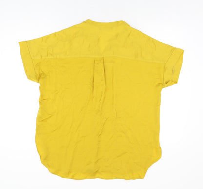 Womens UK Size 10 Marks and Spencer Yellow Basic Blouse