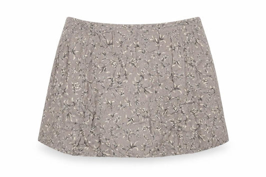 DIANA Womens Brown Floral Acetate Mini Skirt Size 14 Zip