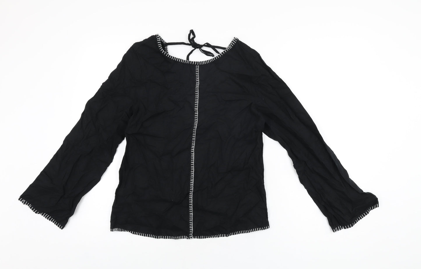 Womens UK Size 8 Marks and Spencer Black Basic T-Shirt