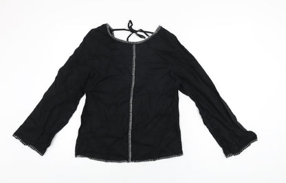 Womens UK Size 8 Marks and Spencer Black Basic T-Shirt