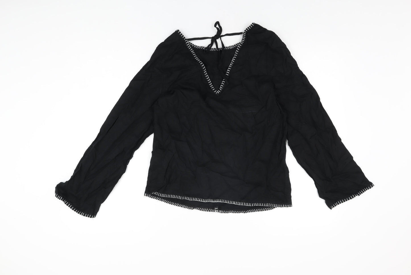 Womens UK Size 8 Marks and Spencer Black Basic T-Shirt