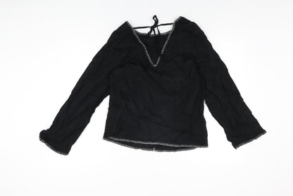 Womens UK Size 8 Marks and Spencer Black Basic T-Shirt