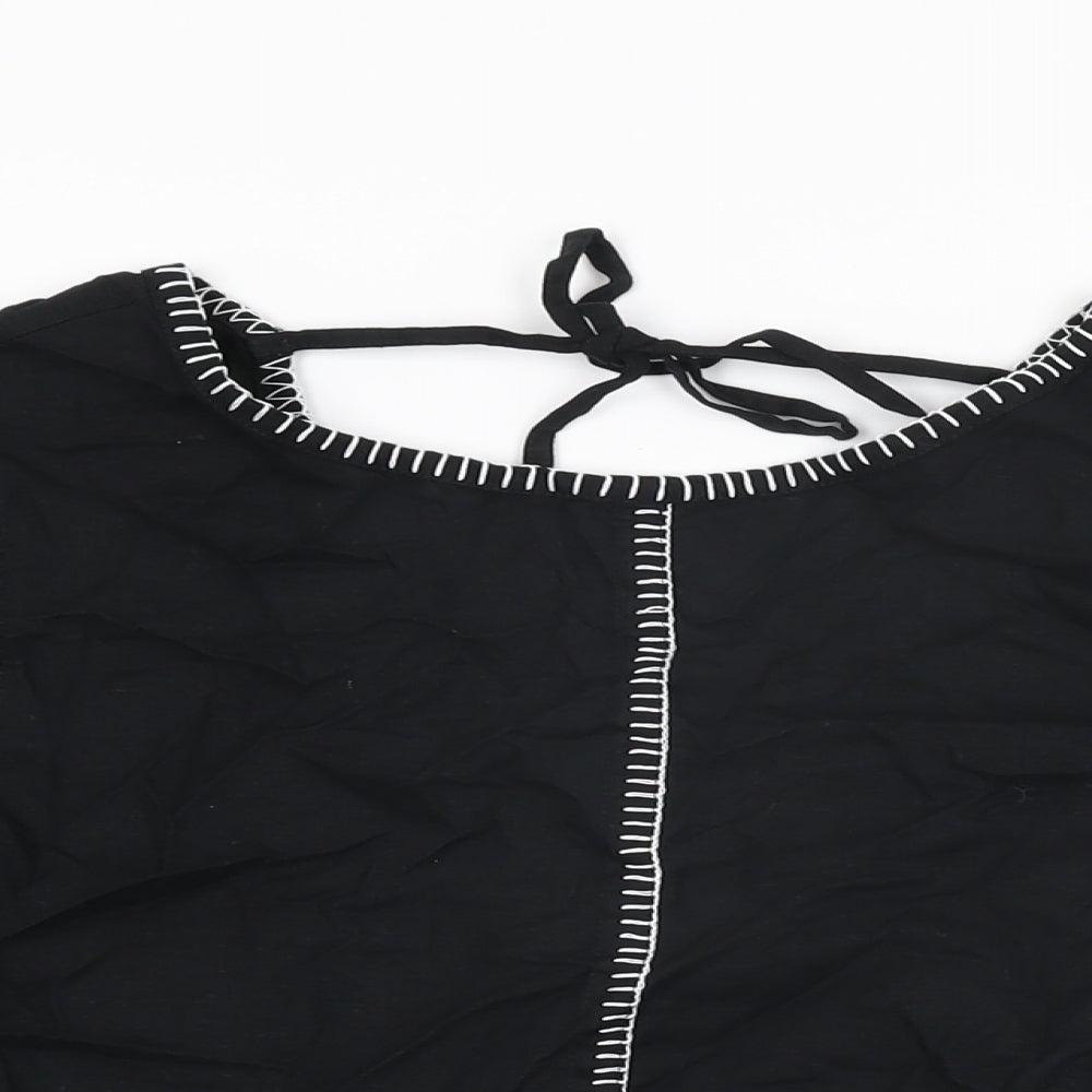 Womens UK Size 8 Marks and Spencer Black Basic T-Shirt