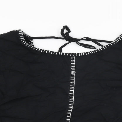 Womens UK Size 8 Marks and Spencer Black Basic T-Shirt