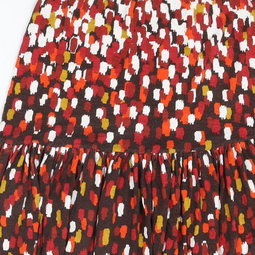 Precis Womens Multicoloured Geometric Viscose Flare Skirt Size 8