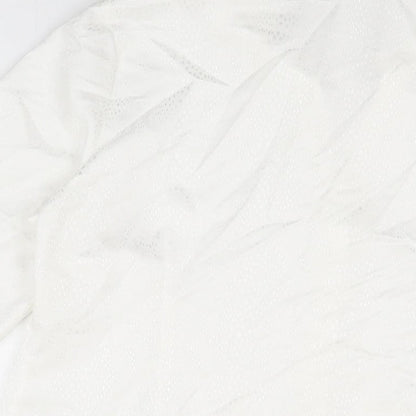 Womens UK Size 12 BM Collection White Basic Button-Up