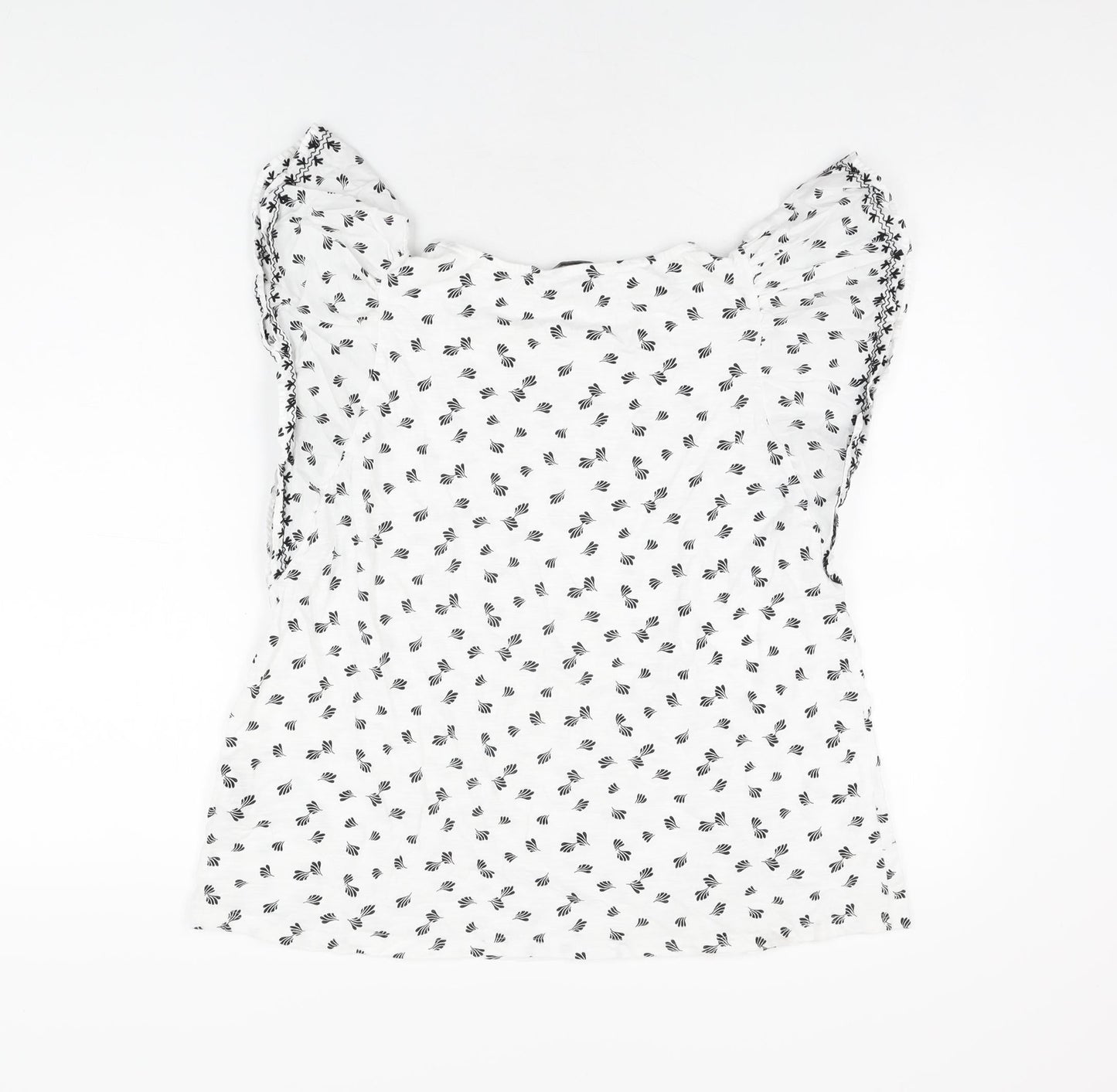Womens UK Size 14 Marks and Spencer White Basic T-Shirt