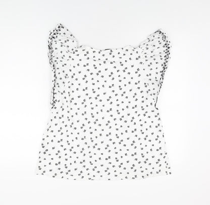 Womens UK Size 14 Marks and Spencer White Basic T-Shirt