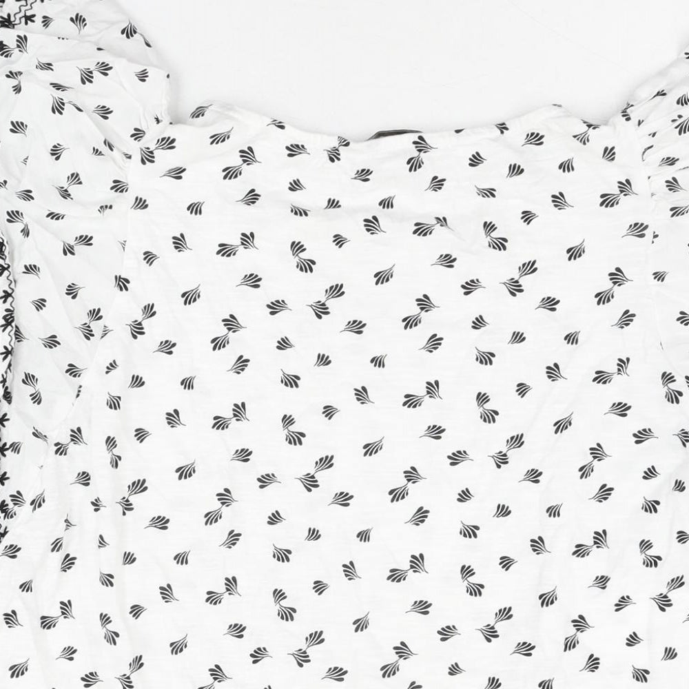 Womens UK Size 14 Marks and Spencer White Basic T-Shirt
