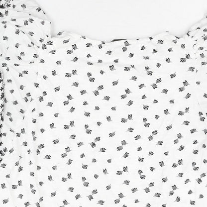 Womens UK Size 14 Marks and Spencer White Basic T-Shirt