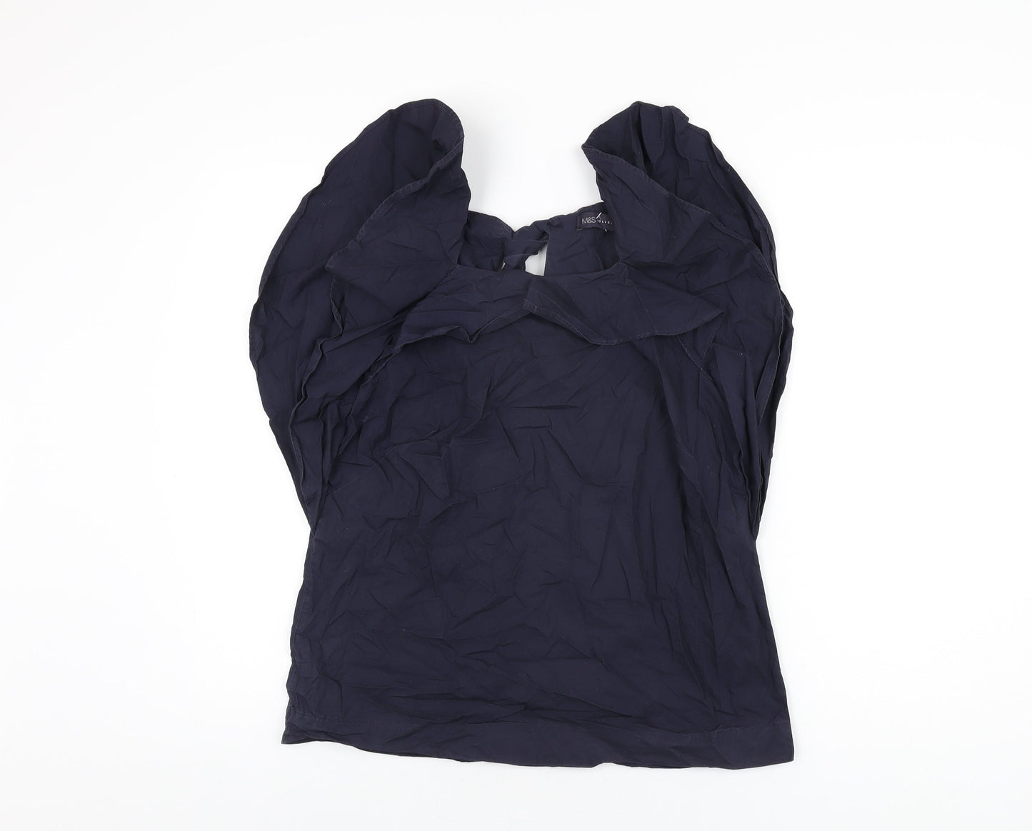 Womens UK Size 10 Marks and Spencer Blue Basic T-Shirt