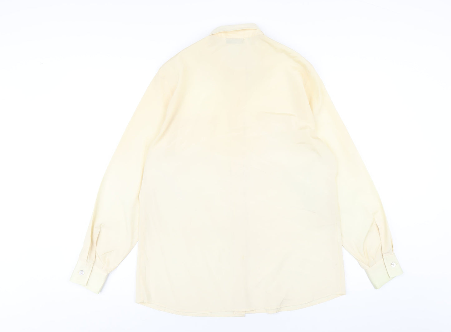Womens UK Size 10 Artigiano Beige Basic Button-Up