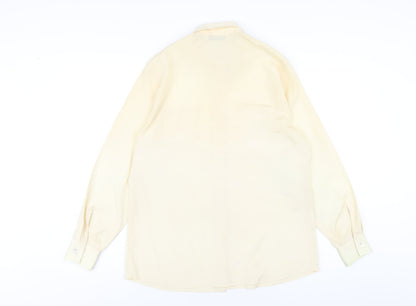 Womens UK Size 10 Artigiano Beige Basic Button-Up