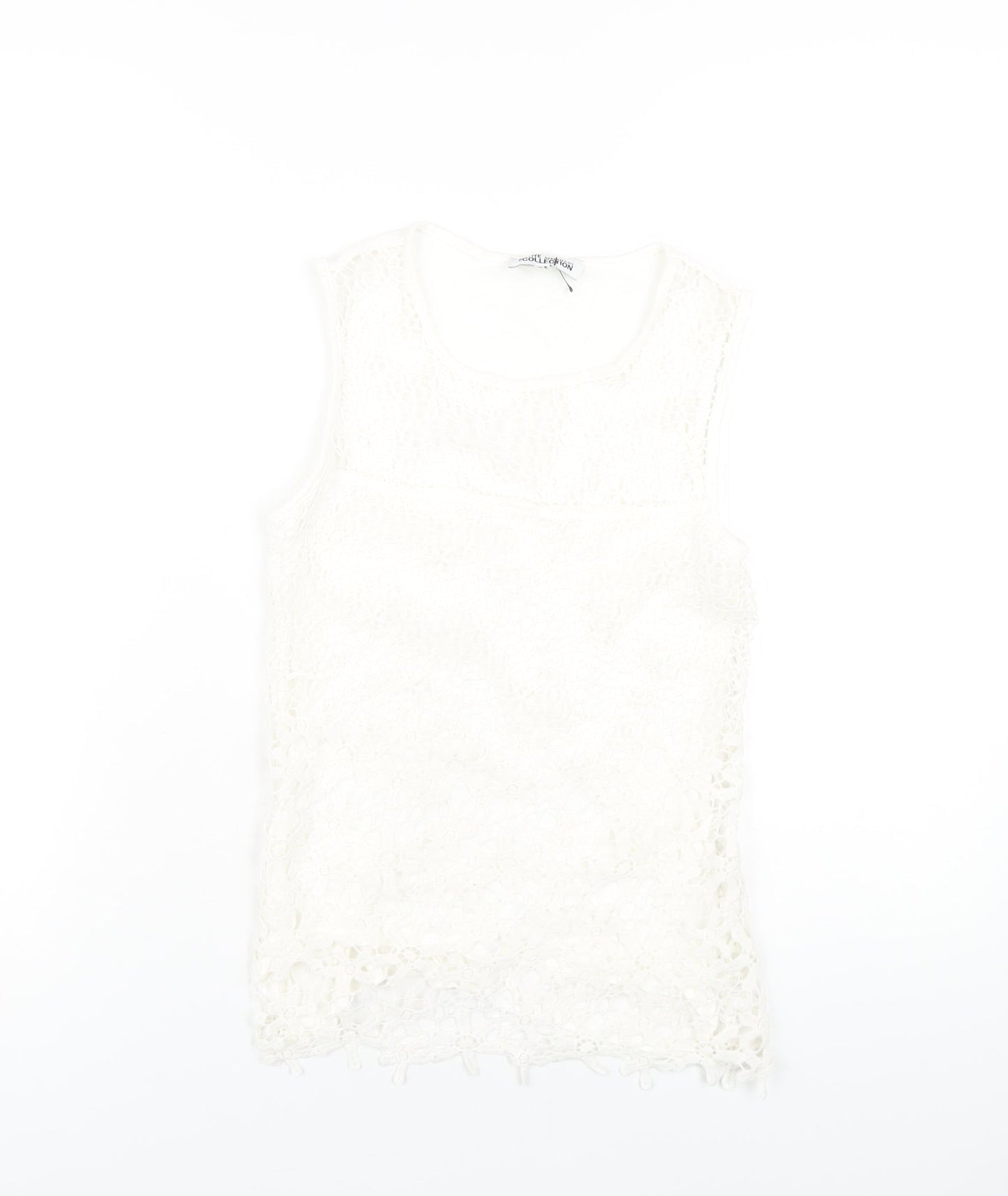 Womens UK Size 6 Debenhams White Basic Tank