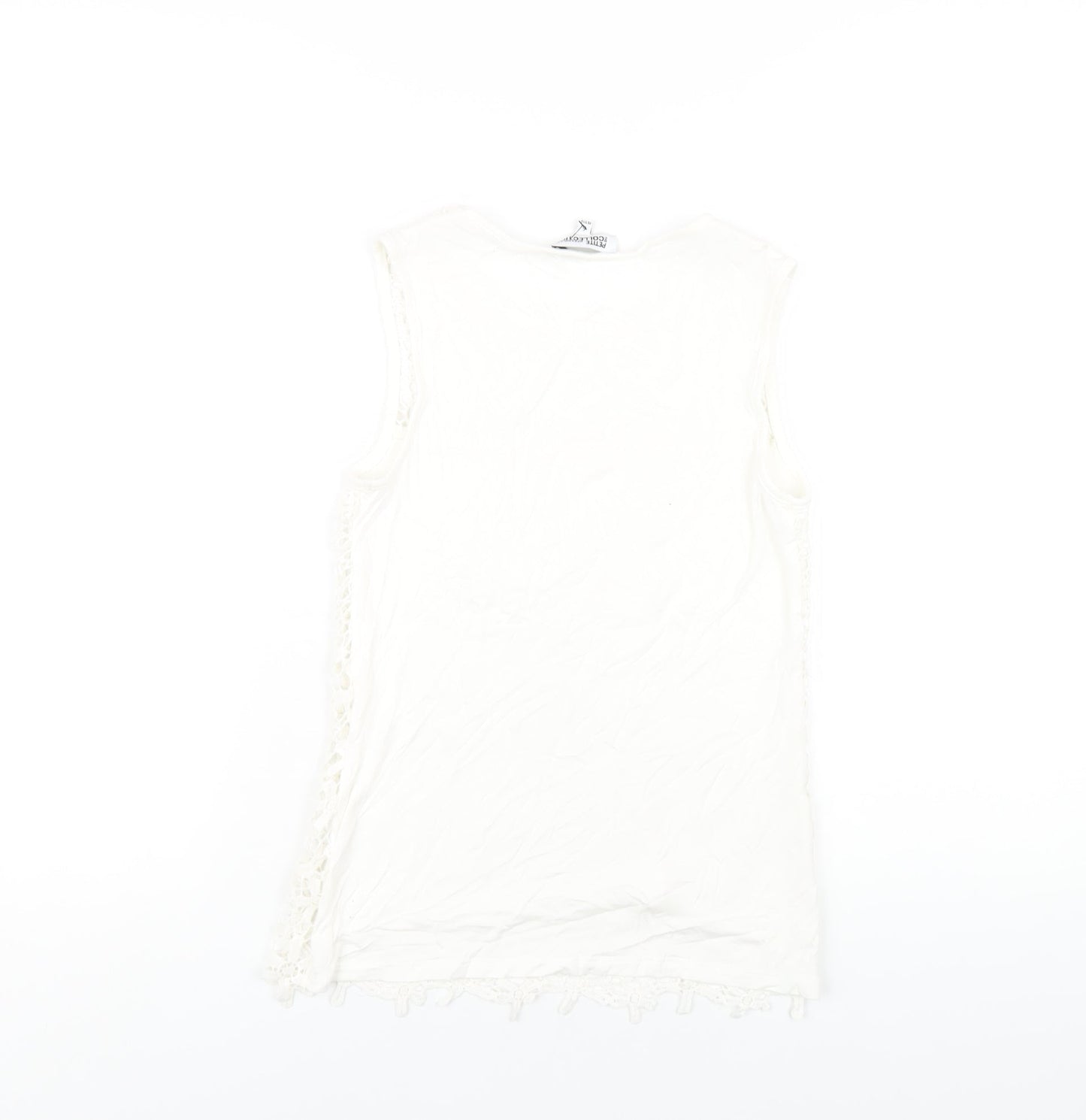 Womens UK Size 6 Debenhams White Basic Tank