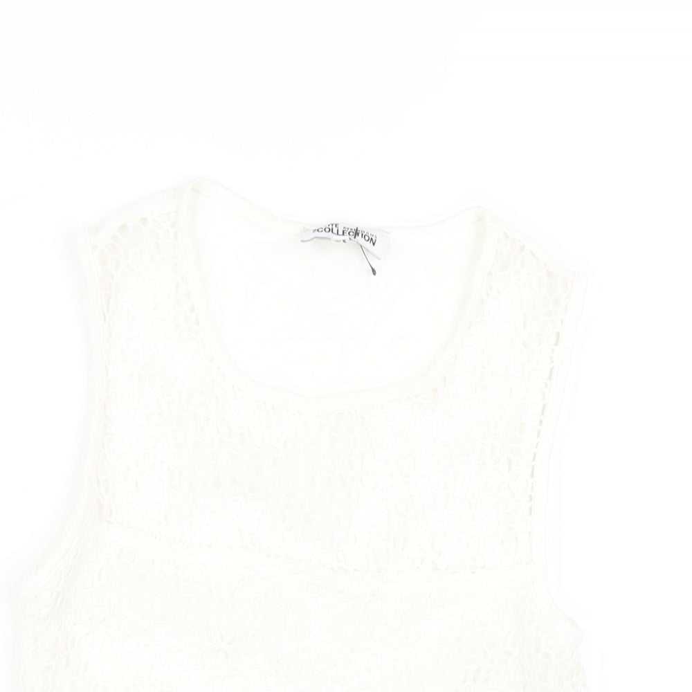 Womens UK Size 6 Debenhams White Basic Tank
