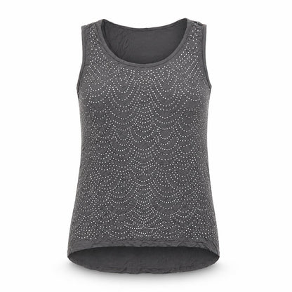 Womens UK Size M QED London Grey Basic Tank