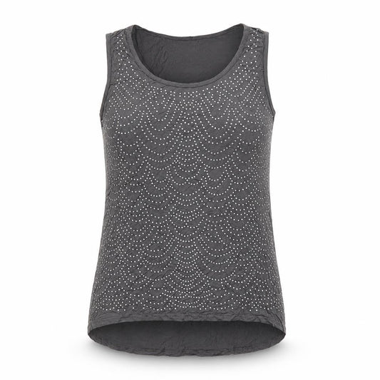 Womens UK Size M QED London Grey Basic Tank