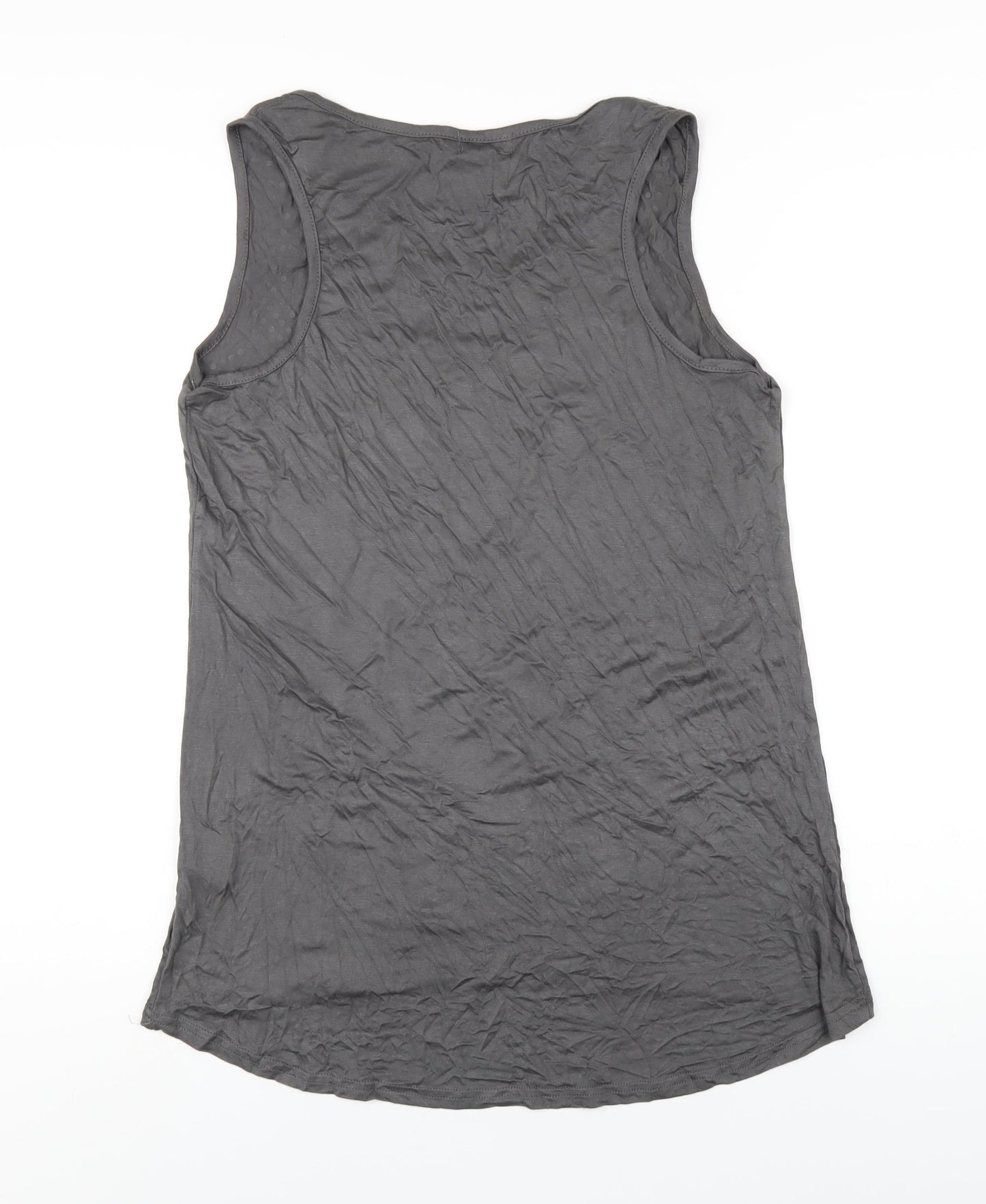 Womens UK Size M QED London Grey Basic Tank