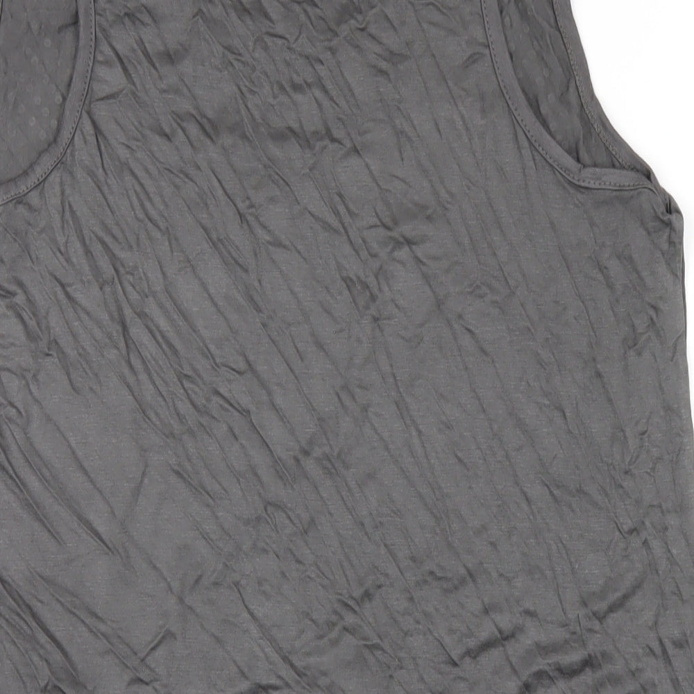 Womens UK Size M QED London Grey Basic Tank