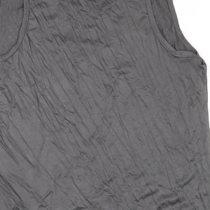 Womens UK Size M QED London Grey Basic Tank