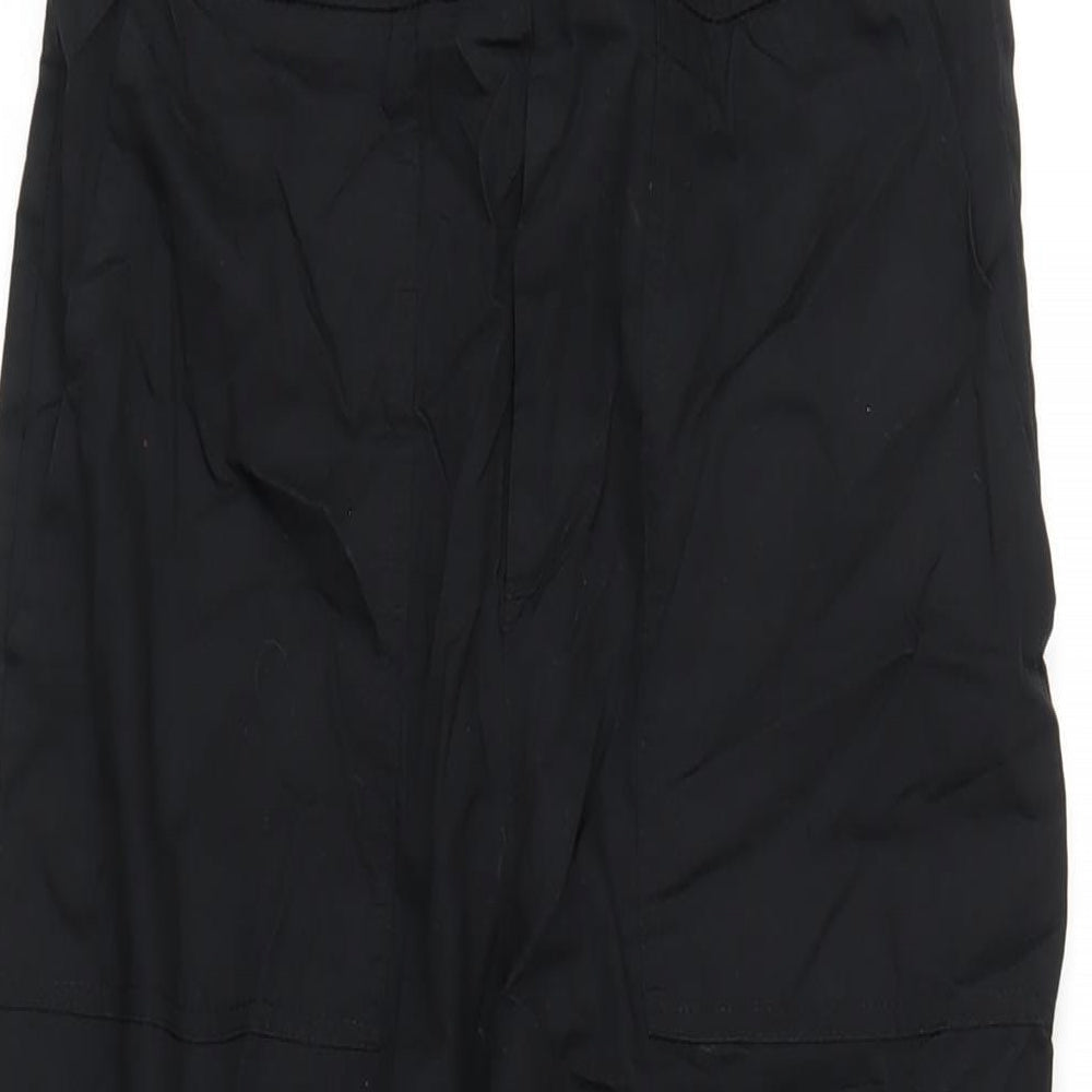 Zara Womens Black Cotton Jumpsuit One-Piece Size XS L32 in Zip