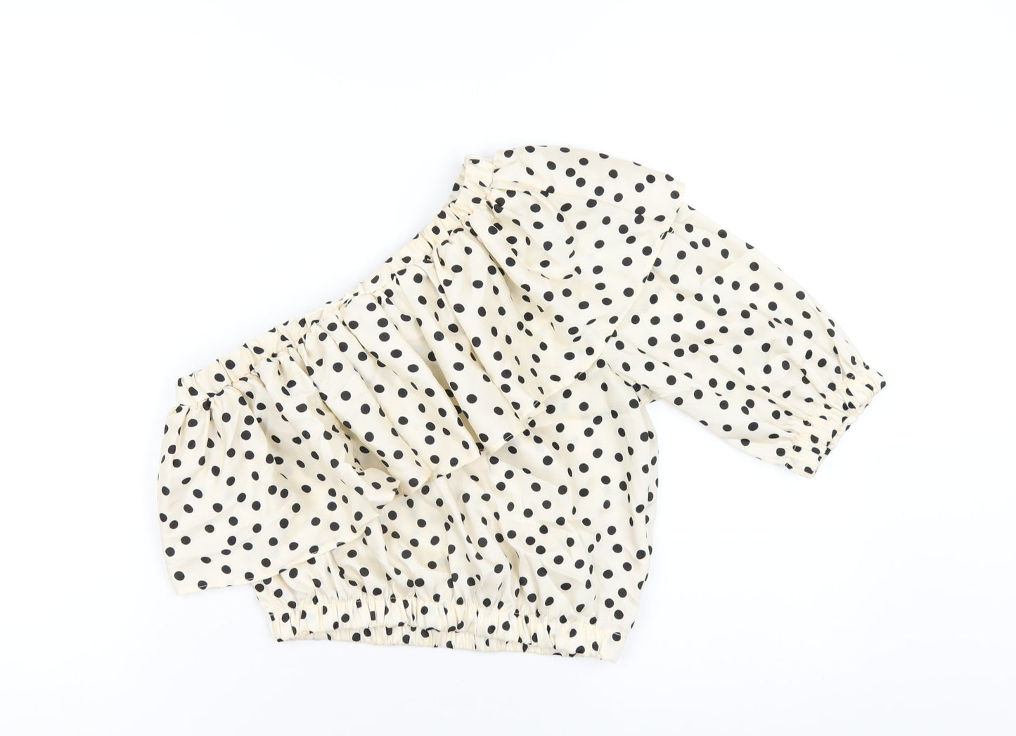 Womens UK Size 8 Topshop Ivory Basic T-Shirt