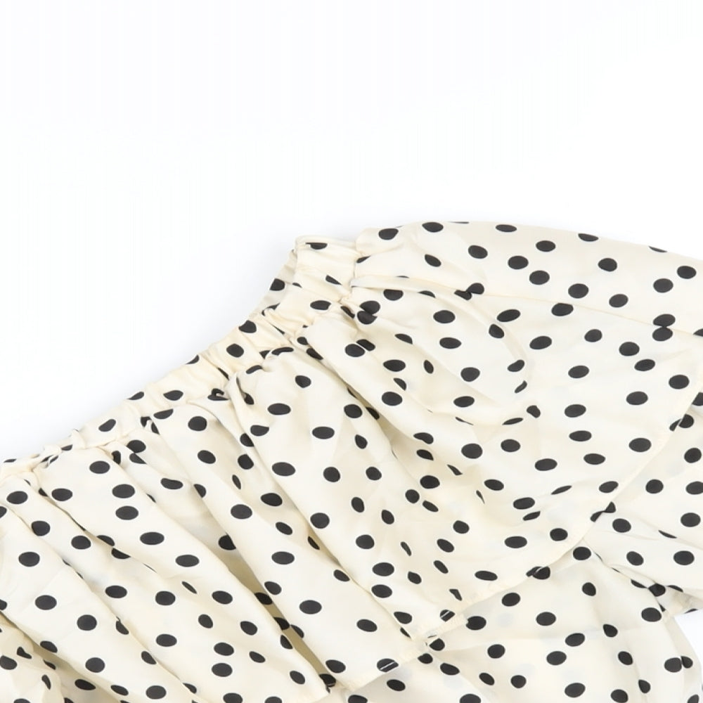 Womens UK Size 8 Topshop Ivory Basic T-Shirt