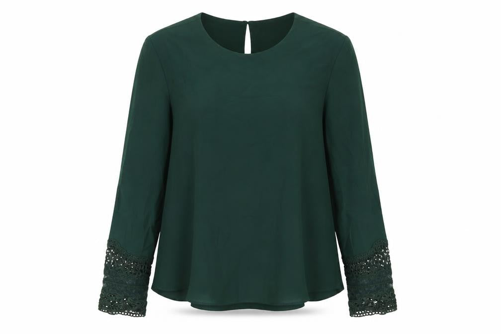 Womens UK Size M Zara Green Basic Blouse
