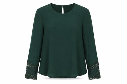 Womens UK Size M Zara Green Basic Blouse