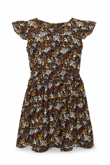 NEXT Girls Multicoloured Fair Isle Viscose A-Line Size 9 Years Round Neck Button