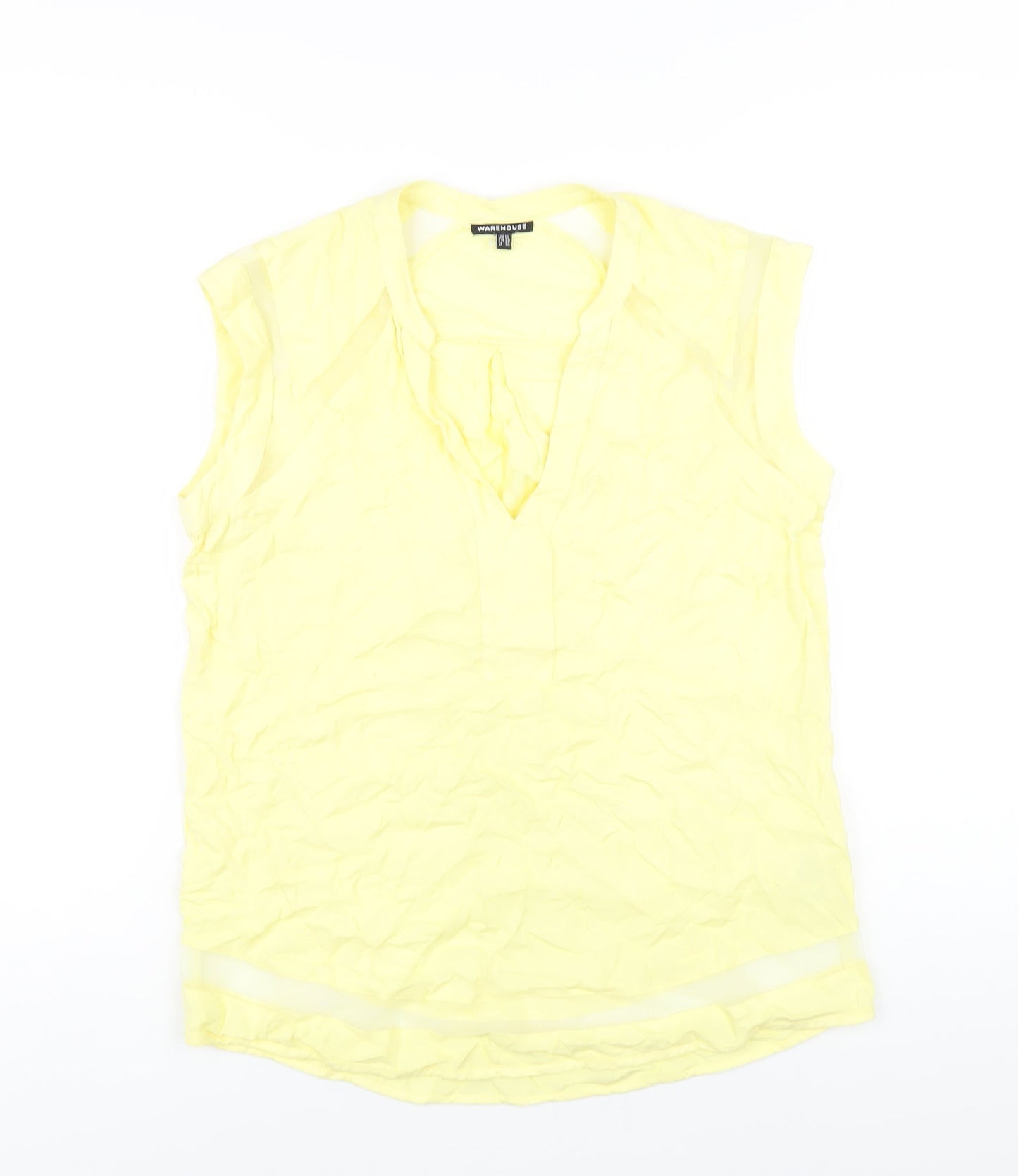 Womens UK Size 10 Warehouse Yellow Basic Tank