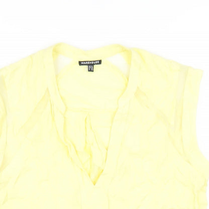 Womens UK Size 10 Warehouse Yellow Basic Tank