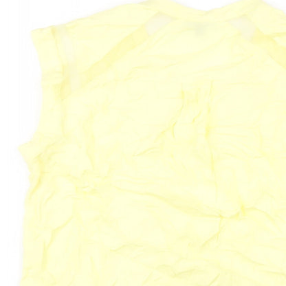Womens UK Size 10 Warehouse Yellow Basic Tank