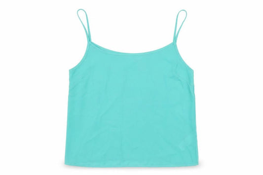 New Look Womens Green Polyester Camisole T-Shirt Size 12 Round Neck