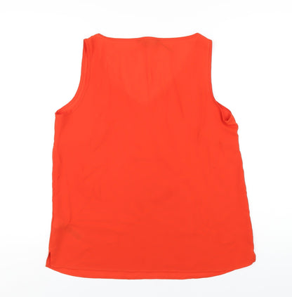 Womens UK Size 14 Marks and Spencer Orange Basic Tank