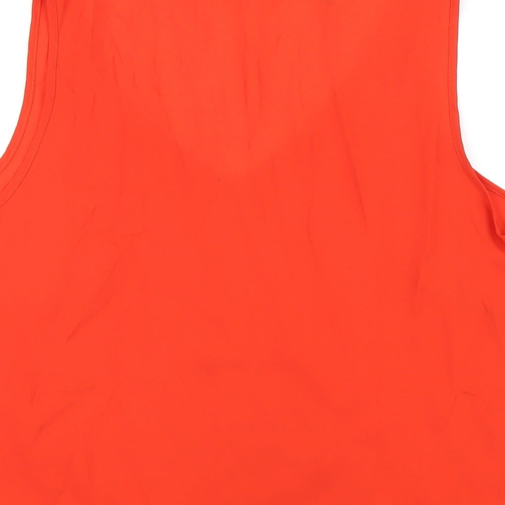 Womens UK Size 14 Marks and Spencer Orange Basic Tank