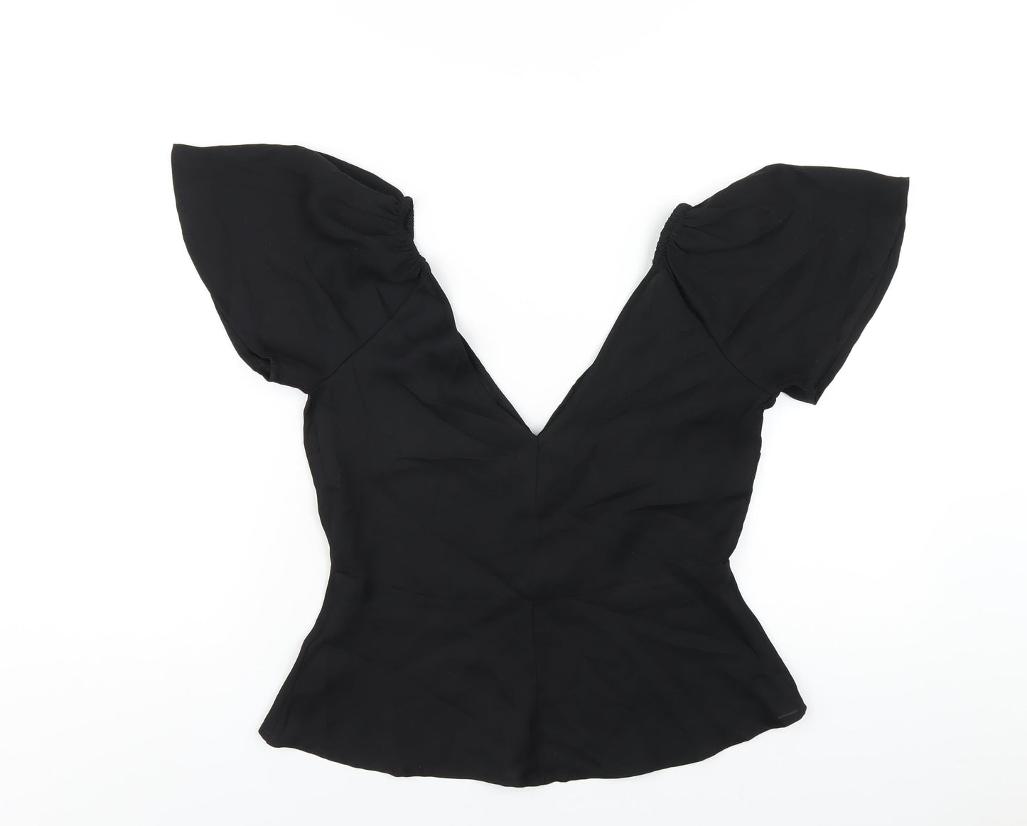 Womens UK Size 8 ASOS Black Basic Blouse