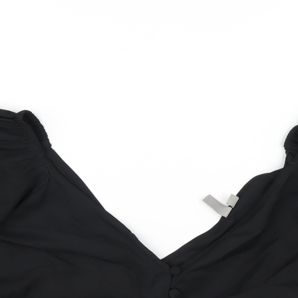 Womens UK Size 8 ASOS Black Basic Blouse