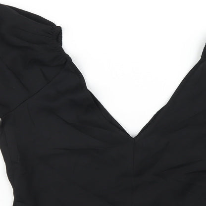 Womens UK Size 8 ASOS Black Basic Blouse