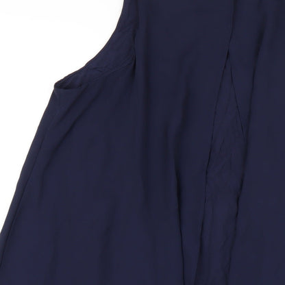 NEXT Womens Blue Viscose A-Line Size 12 Round Neck Pullover