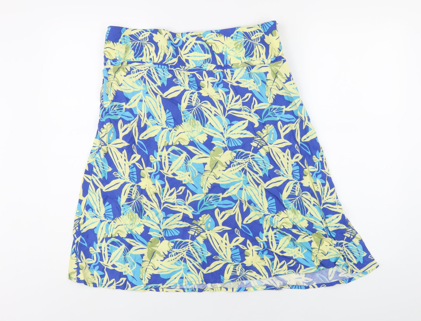 Maine Womens Multicoloured Geometric Cotton A-Line Skirt Size 14 Zip