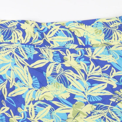 Maine Womens Multicoloured Geometric Cotton A-Line Skirt Size 14 Zip