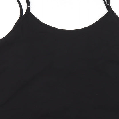 Capsule Womens Black Polyester Camisole T-Shirt Size 16 Round Neck